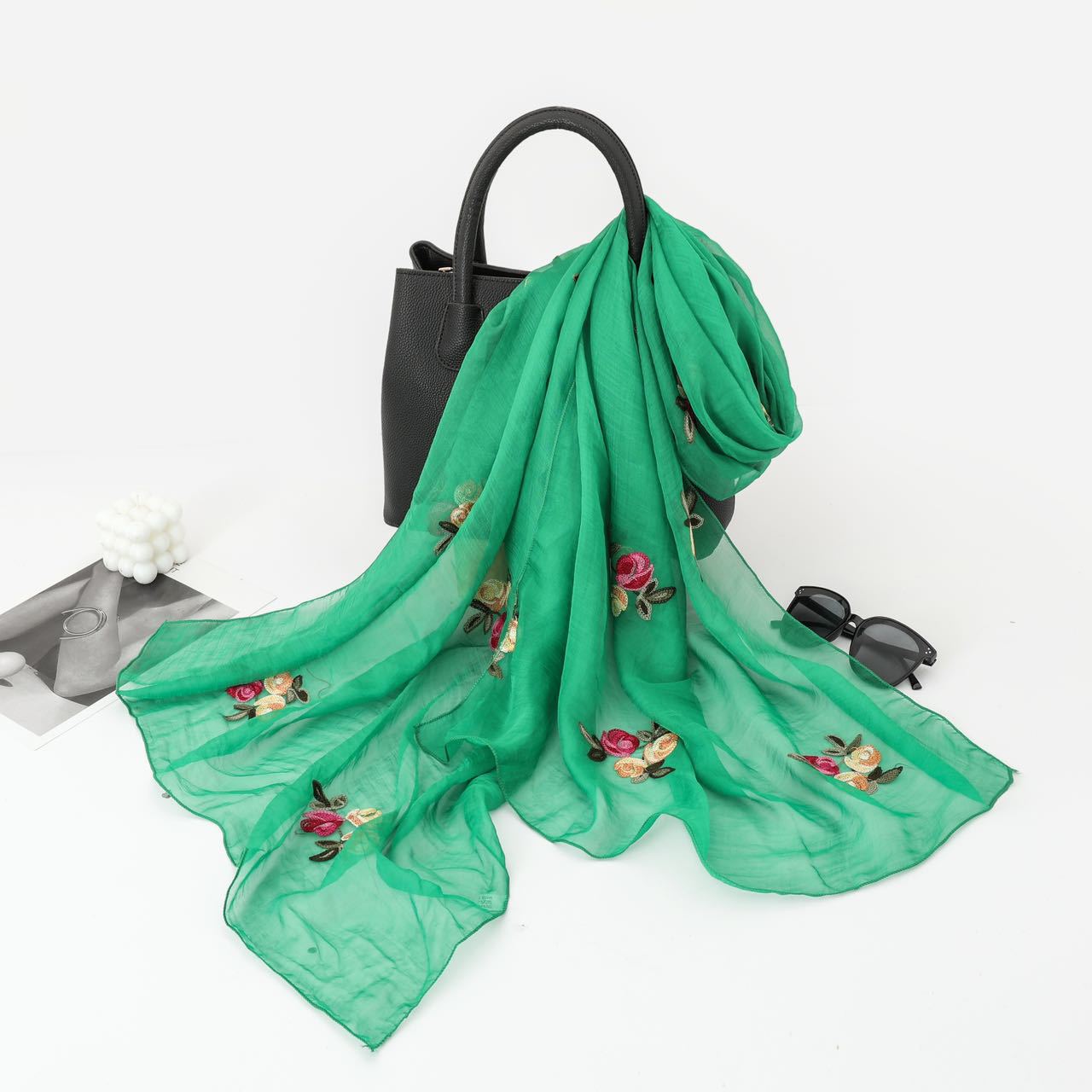 

Шарф в этническом стиле для женщин, модный дорожный наряд в провинции Юньнань, летняя вышивка, вышивка снаружи