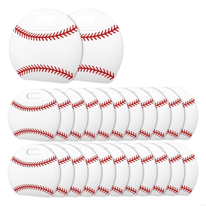 24Pcs Sports Themed Gift Bags With Handle Waterproof Clear Plastic Candy Chocolate Holder Bag for Candies Small Toy P9YB