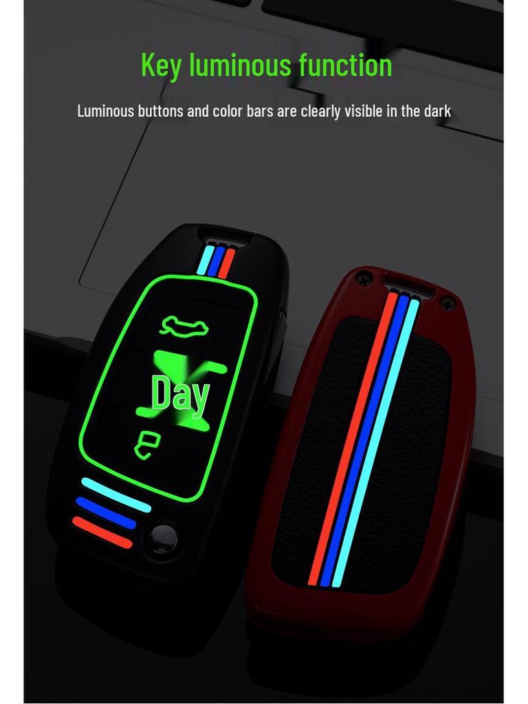 Folding Key Case for Geely Vision X3, King Kong, Panda S1, and Vision X1 - Protective Shell with Buckle