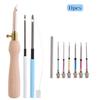 Zxiixz 11-18Pcs Punch Needle Embroidery Kits Wooden Yarn Embroidery Pen Crochet Knitting DIY Craft Stitching Sewing Tools