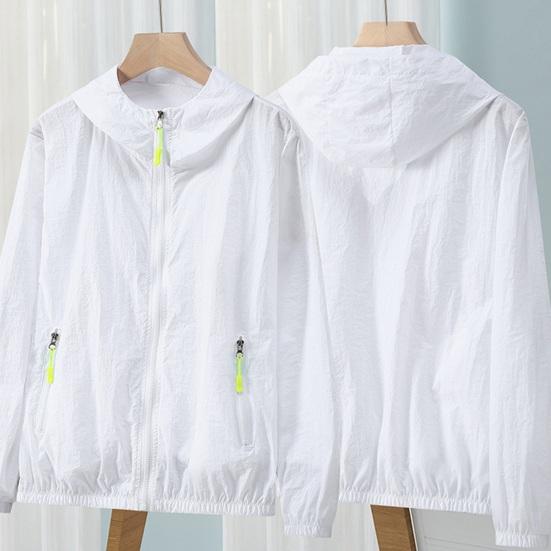 Sun Protection Jacket Waterproof Quick Dry Windbreaker Hooded Fishing Hunting Clothes Lightweight Full Zipper Side Pockets Spring Autumn Jacket for