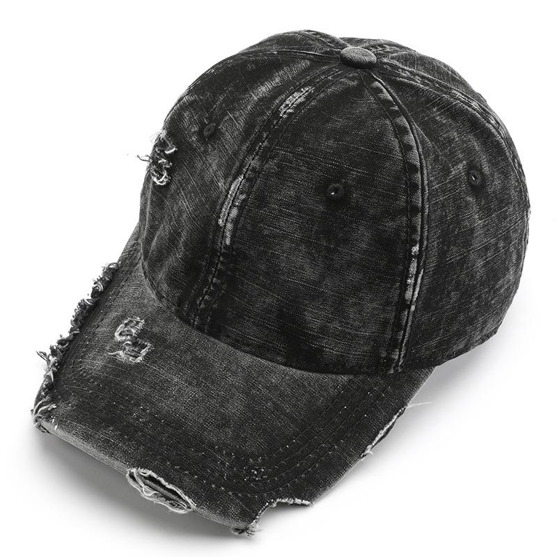 Japanese retro spring and autumn washed hole baseball cap outdoor women's sports leisure sunscreen peaked hat