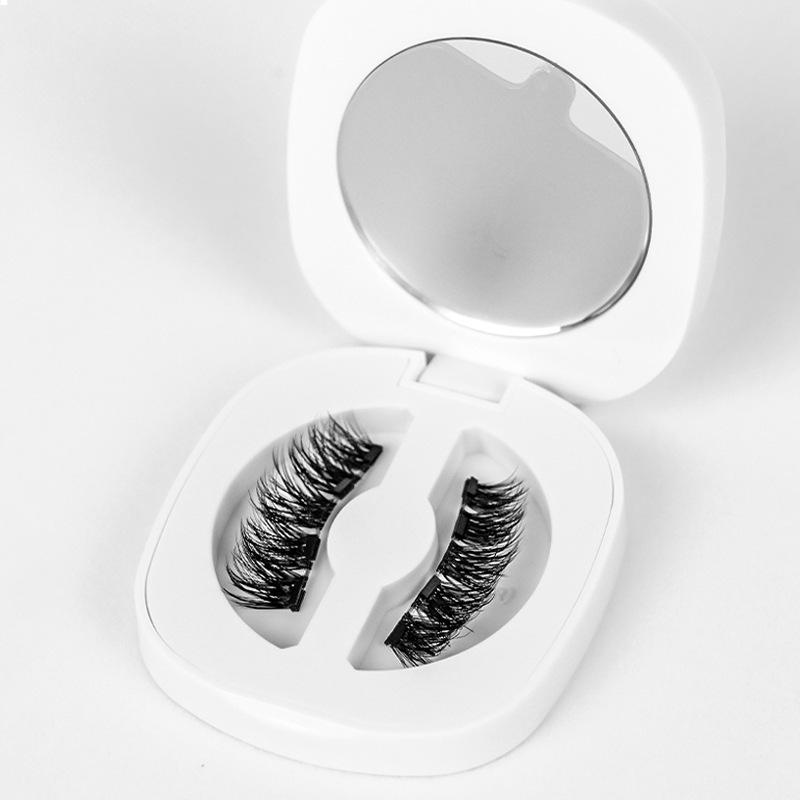 Magnetické umělé řasy: Vylepšený design se třemi magnety, Přirozený, Hustý, Snadná aplikace