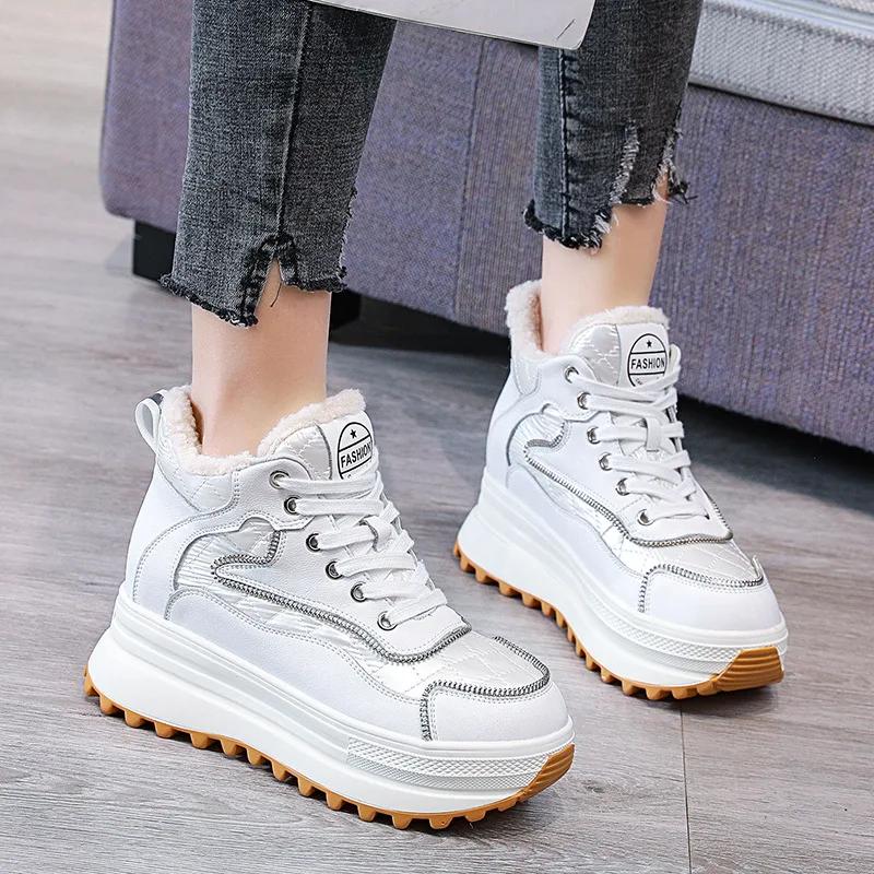 Модные зимние ботинки из натуральной кожи высотой 7 — фото 3