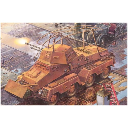 Roden 1/72 German Sd.Kfz.232 8-Wheeled Armored Vehicle Plastic Model Kit RE72704