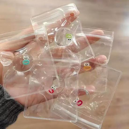 10Pcs Mini Cartoon Expression Stress Ball Anxiety Relief Clear Ball Squeeze Toy Sensory Ball Fidget Desk Toy Party Favors