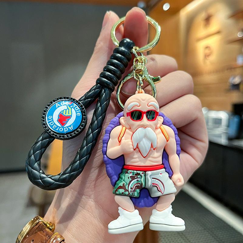 Anime Dragon Ball Keychain Z Super Saiyan Son Goku Bulma Broly Piccolo Majin Buu Series Kawaii Bag Pendant Keyring Toys Gifts
