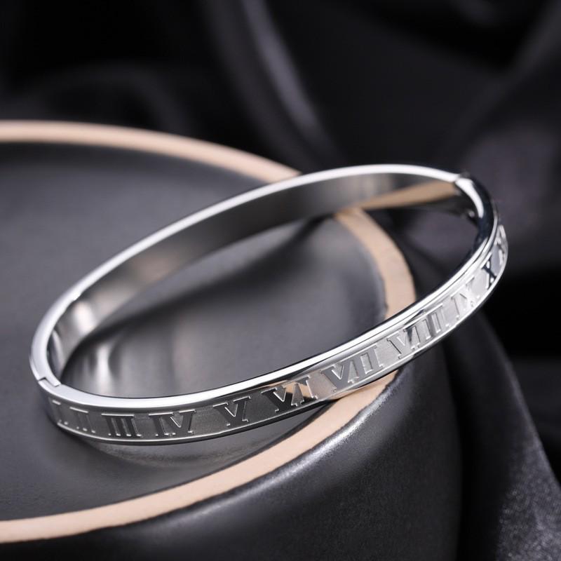 Starry Sky Silver Titanium Steel Bracelet for Women - High-End, Versatile, Full Diamond, Non-Fading Fashion Accessory