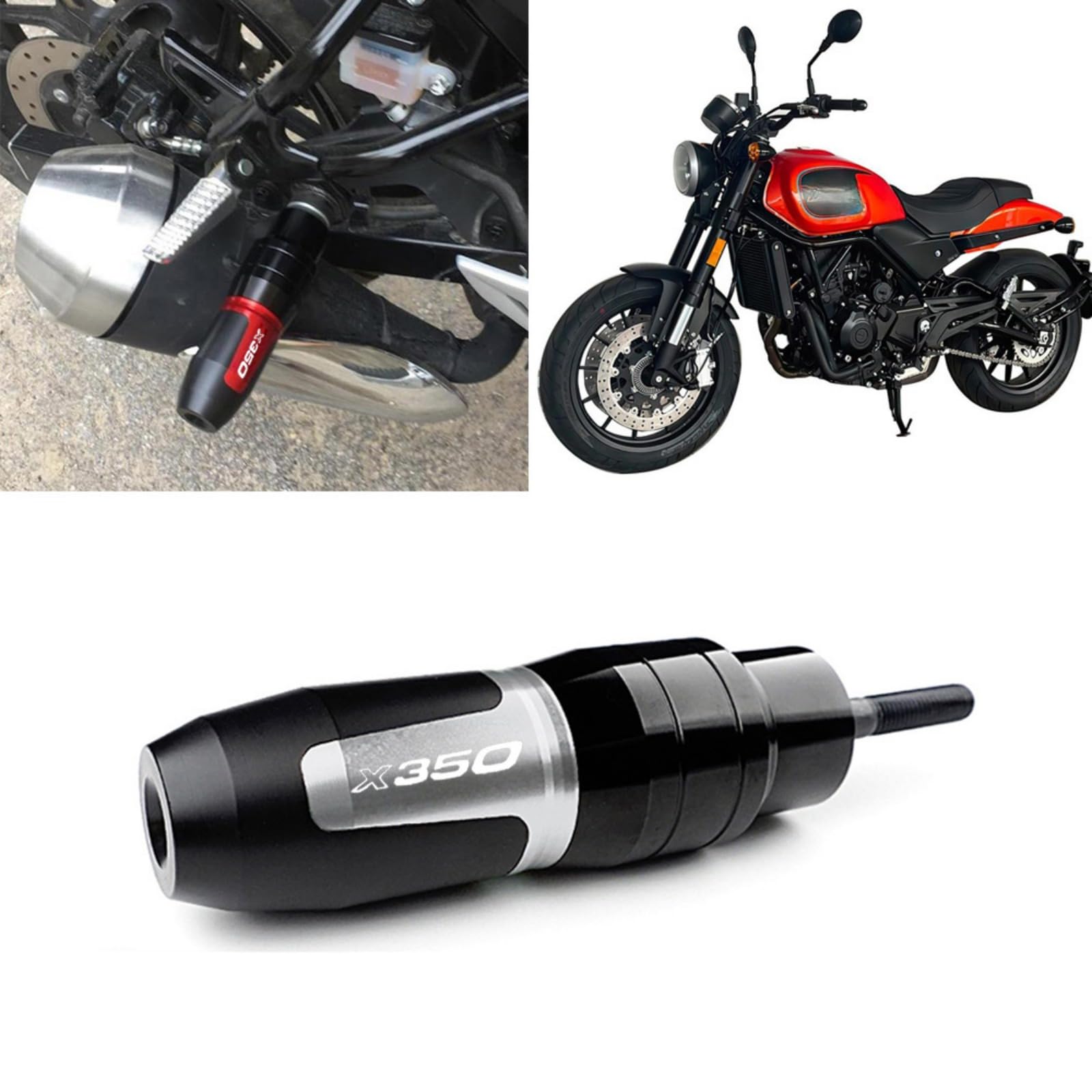 

For X350 x350 x 350 2023 2024 CNC Accessories Frame Slider Fall Under Exhaust Slider Pad Engine Slider (Titanium)