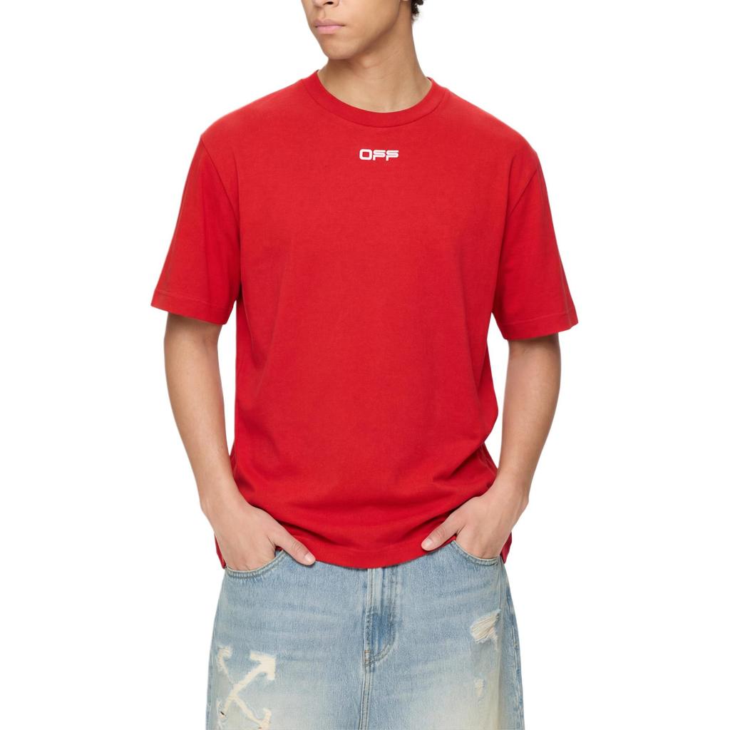 OFF WHITE Ss20 T Shirts Men's Crew Neck Moderate Heavyweight OMAA038S201850032088