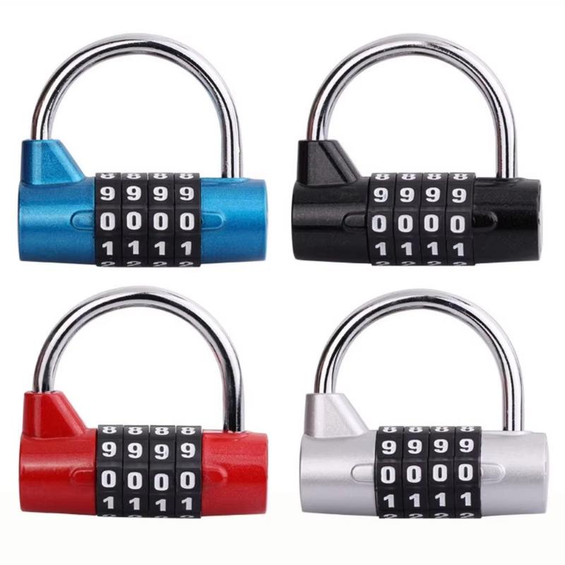 4 Digit Number Combination Travel Password Lock Combination Padlock Zinc Alloy Safely Code Lock