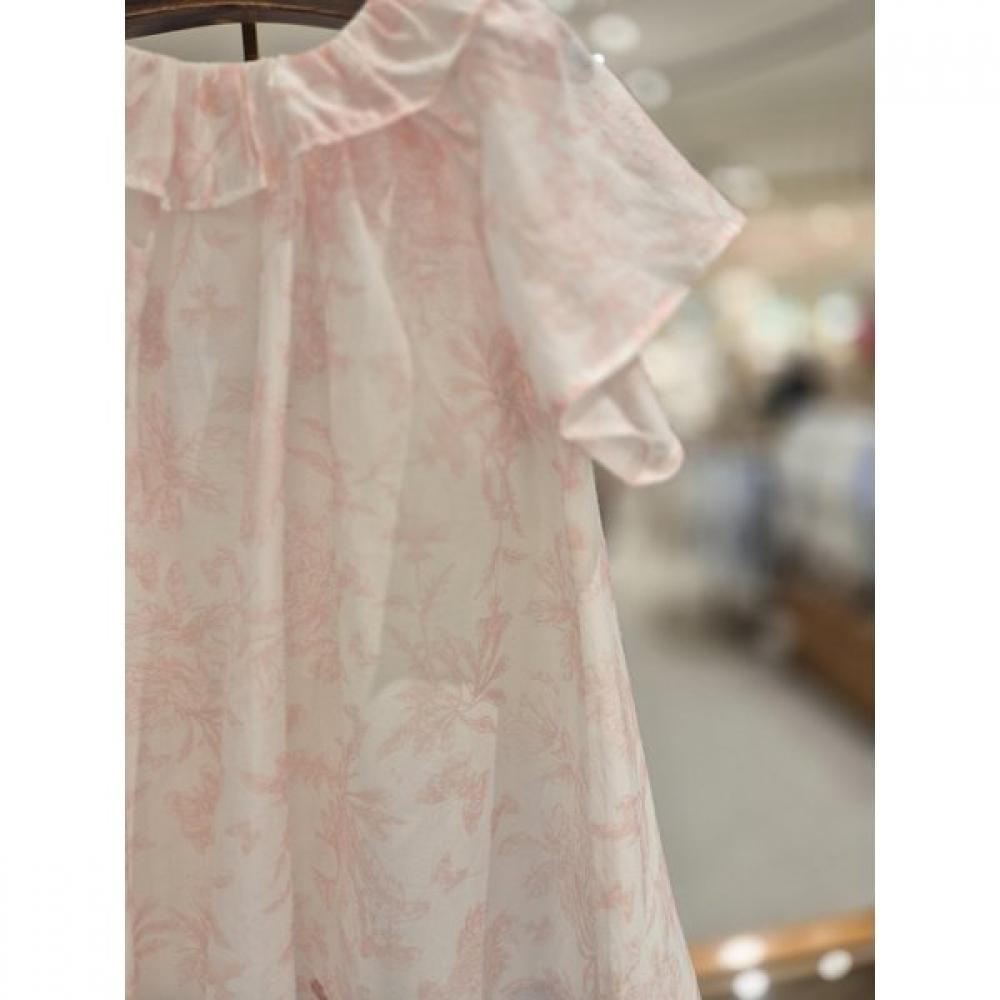 Chocola Twill Chiffon Dress P  ttPmoe082P 