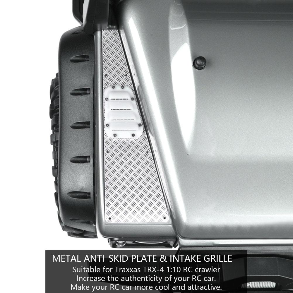 Metal Anti skid Plate Intake Grille RC Upgrade Part for Traxxas TRX4 1:10 RC Car Crawler