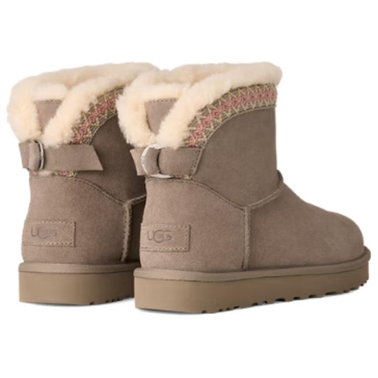 UGG Botas de Nieve Cortas Clásicas Novedad Botas de Mujer Gris 1174517-CBBLG