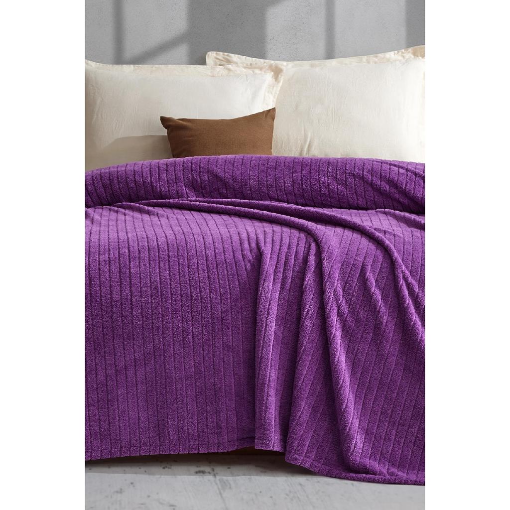 Bequem | Gestreifte Wellsoft-Einzeldecke