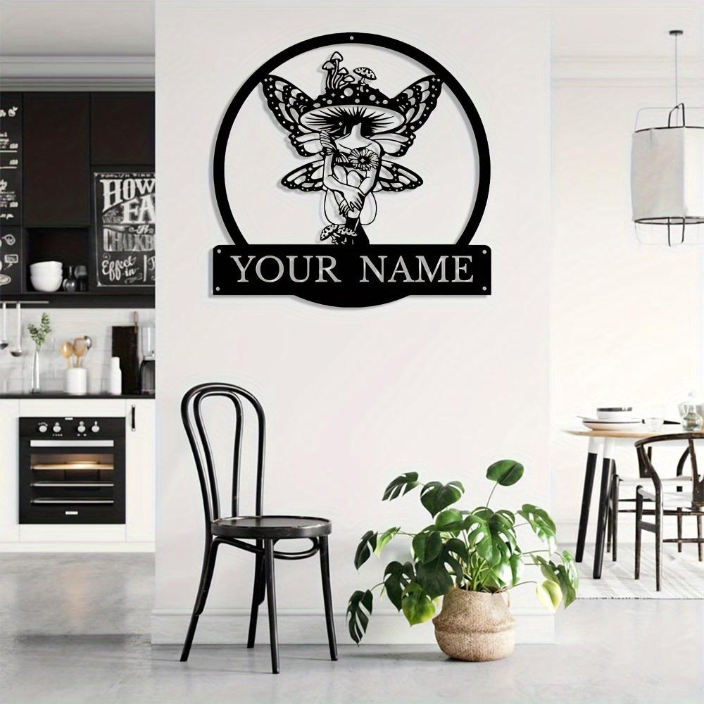 Exclusive Personalizable Mushroom Metal Wall Art Monogram Home Garden Outdoor Porch Hanging Large Scale Wall Decoration