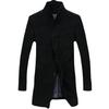 Middle-Aged Men's Korean Style Slim-Fit Woolen Overcoat for Autumn and Winter