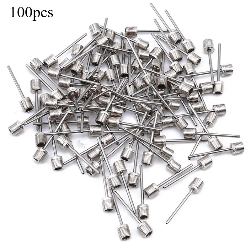 50-100PCS Sports Ball Inflating Pump Needle for Football Basketball Soccer Inflatable Air Valve Adaptor Stainless Steel Pump Pin