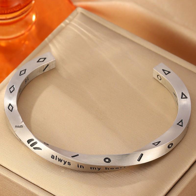 Starry Sky Full Diamond Titanium Steel Bracelet – Versatile, No-Fade Silver Women's Fashion Accessory