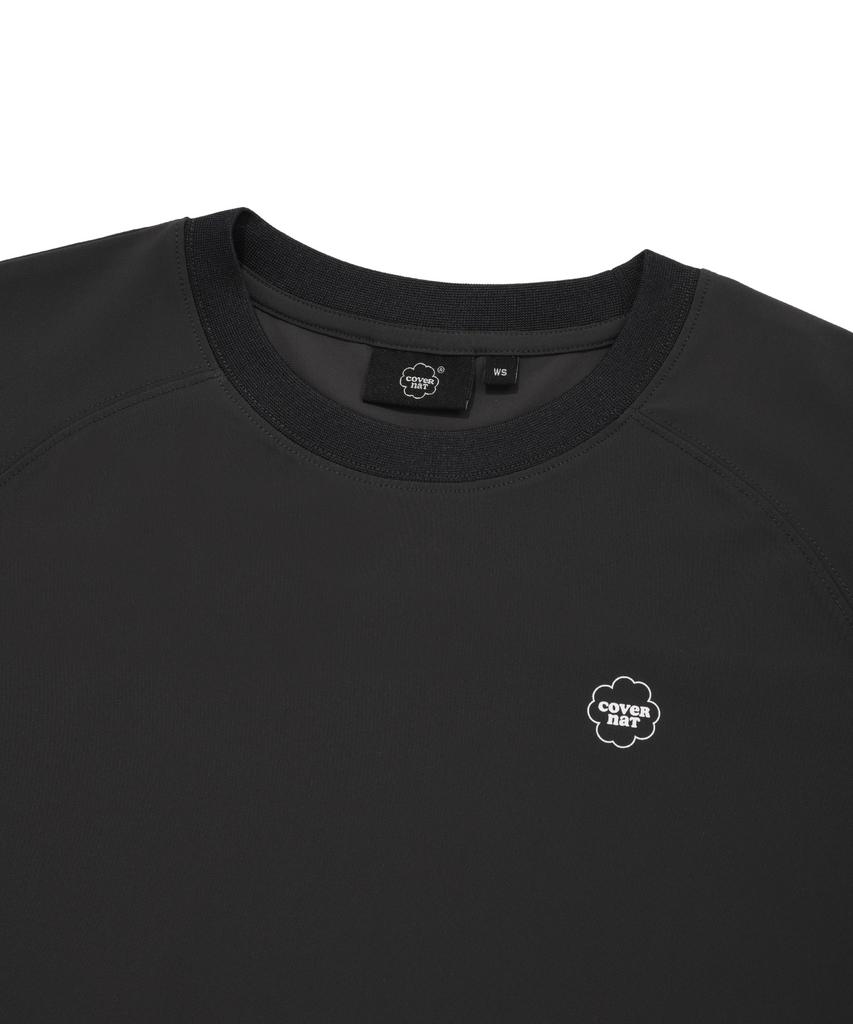 COVERNAT WOMAN Comfort String Crop T-Shirt Charcoal