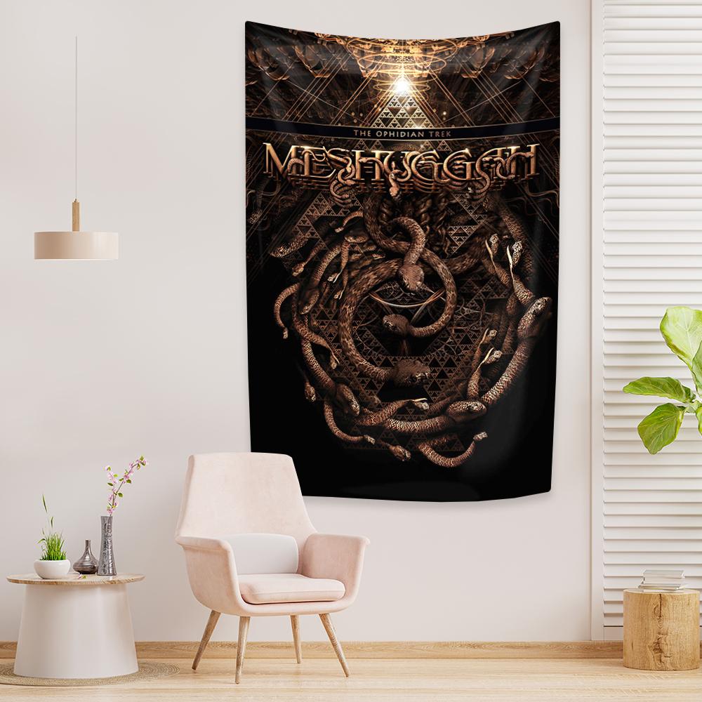 

Шведская метал-группа Гобелен Meshuggahs Prints Домашний декор Настенное покрытие Ткань Фон для общежития Концертный баннер 29x37in