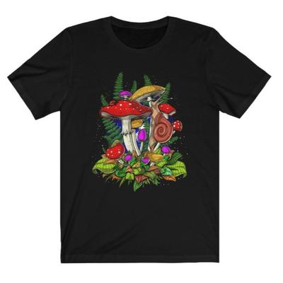 Nature Magic Mushroom TShirt Novelty Graphic Gift Tee Harajuku Y2K Style Men Women Fashion Casual Crewneck Cotton Short Slevee