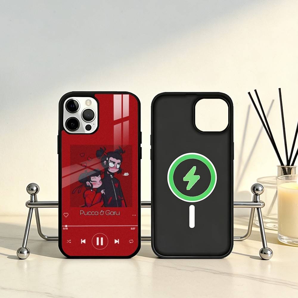 Chinese Doll Pucca And Garu Phone Case For iPhone17,16,15,14,13,12,11 Plus,Pro Max Magnetic For Magsafe Wireless Charging