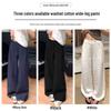 Women's High-Waist Linen Blend Wide-Leg Suit Pants