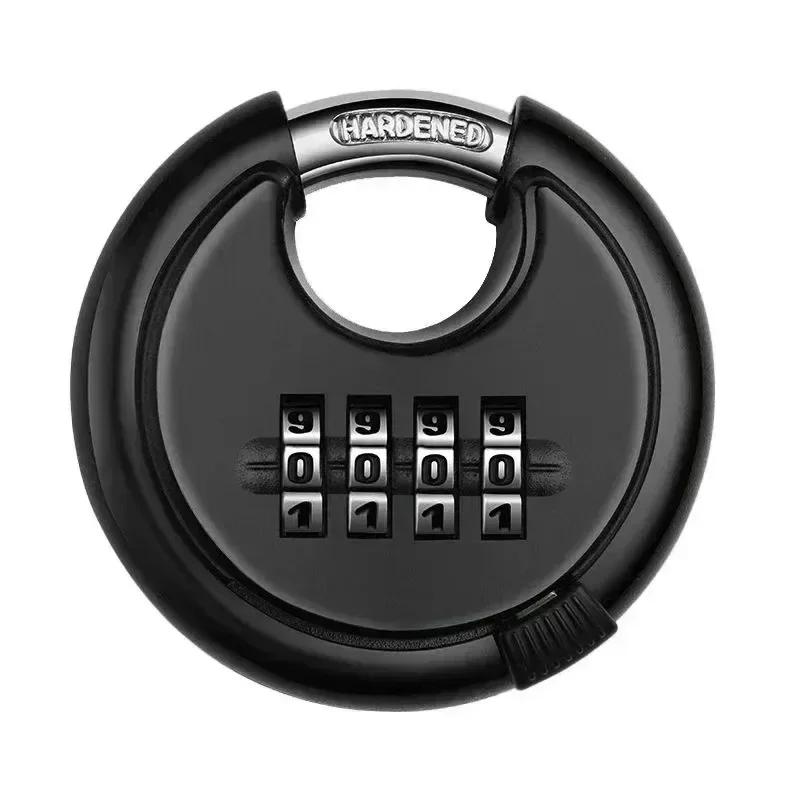 

Stainless Steel Round Password Padlock - Anti-Theft & Waterproof for Warehouse/Outdoor Door/Container/Chain чёрный