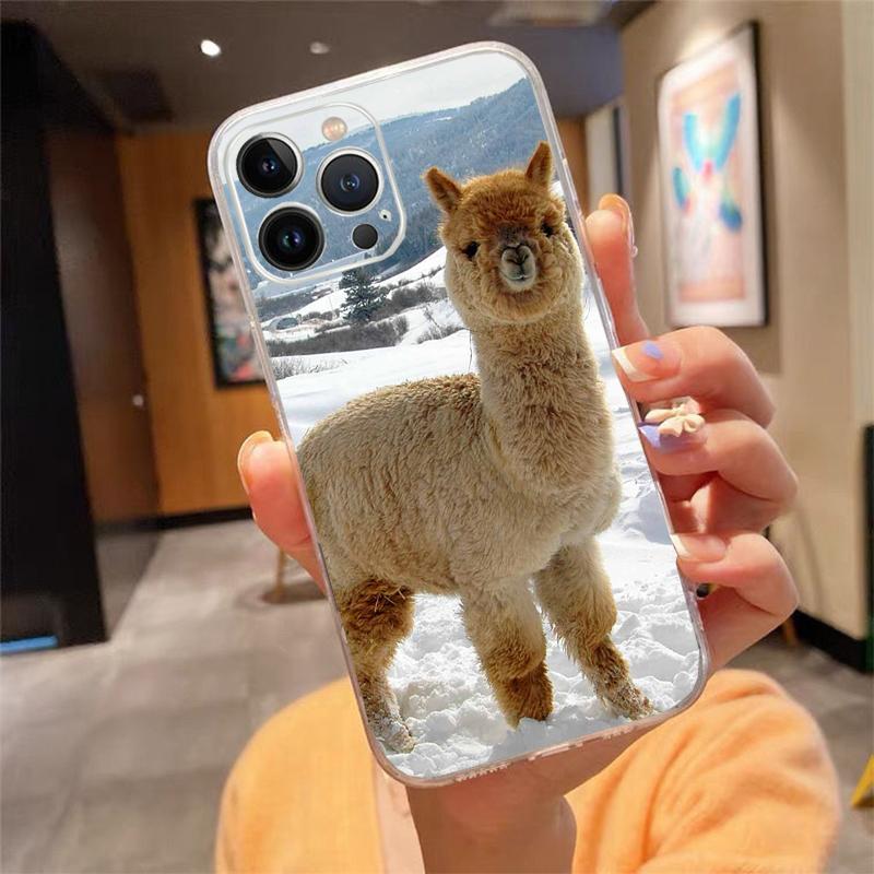 

Phone Case For iphone 17 Air 17 Pro Max 16 15 14 13 Pro Max 15 16 Pro 15Plus Lama Alpacas Animal iphone 13