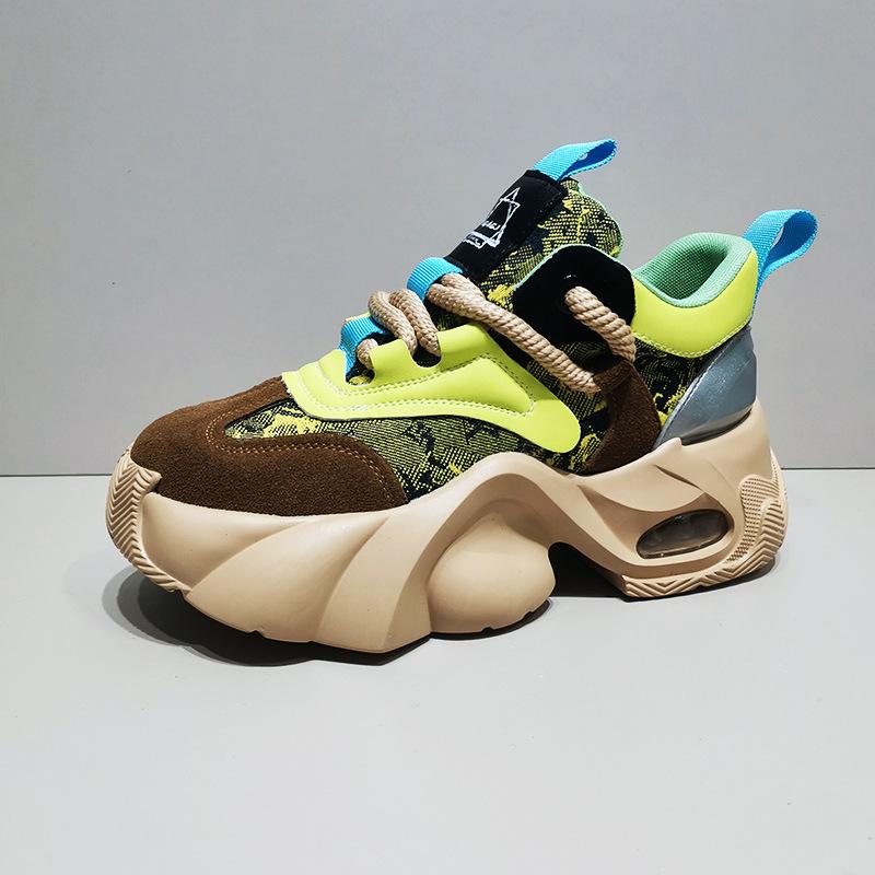 

Мужская обувь, папины туфли, модные дизайнерские туфли на платформе с воздушной подушкой, подчеркивающие тренд, подходящие по цвету, спортивная и повседневная обувь, универсальная 43 зелёный