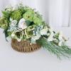 Delicate LimeGreen Rose Display Bouquets Artificial Flower Decorations Bride and Bridesmaids Long Bouquets for Wedding