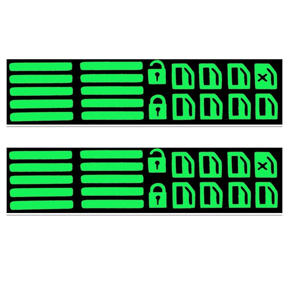 Car Window Button Colorful Luminous Sticker Car Window Lifting Switch Night Fluorescent Decal Car Interior Glow Reminder Sticker