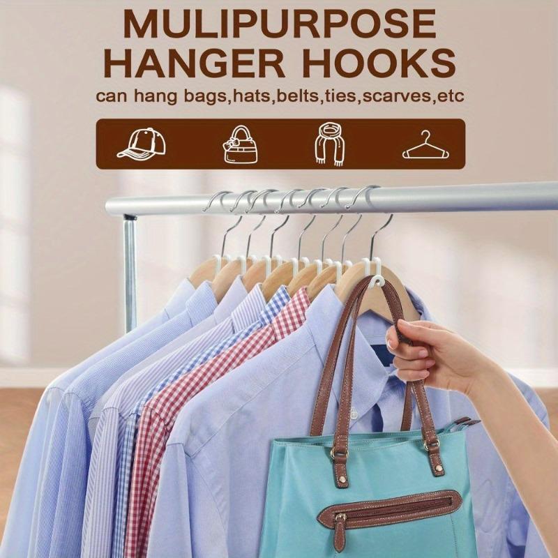 100pcs Clothes Hanger Connector Hooks Hanger Extender Clips Heavy Duty Plastic Hooks Space Saving Hanger for Organizer Closet