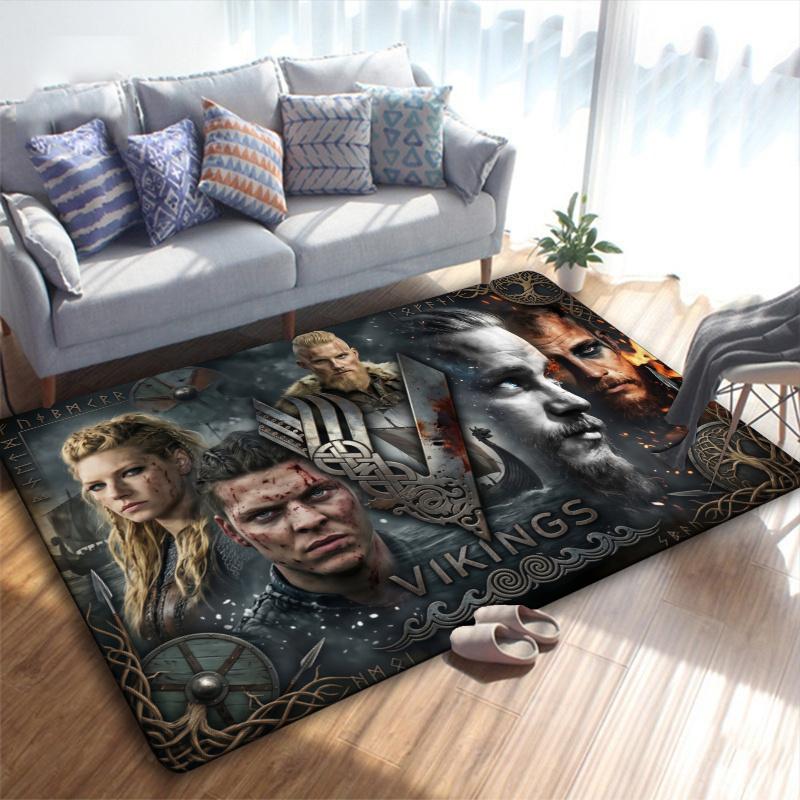 Vikings Carpet Rug for Living Room Bedroom Home Sofa Decoration,Kids play Non-slip Floor Mat