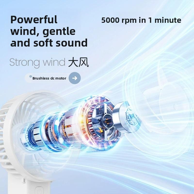 Ventilador de mano portátil recargable USB mini ventilador de escritorio silencioso plegable