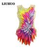 Shiny Lycra Performance Leotard Rhythmic Gymnastics Cheerleading Ice Skating Kids Stage Costume
