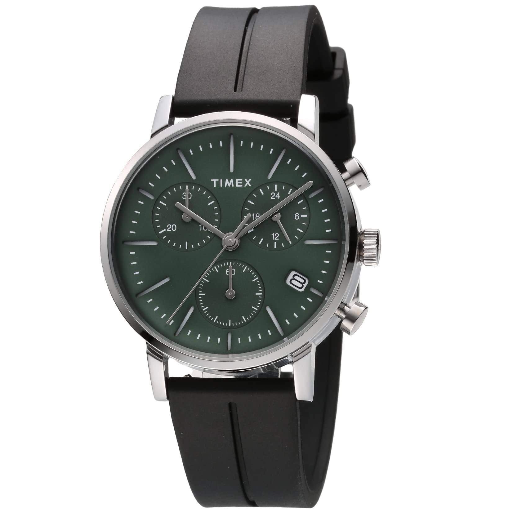 

[TIMEX] Watch Timex Midtown Chronograph Green Green Dial Stainless Steel Quartz Quartz 40MM Watch TW2V70600 Men s Black