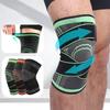 Compression Knee Pads Support Lengthen Stripe Sport Sleeve Arthritis Joint Pain Protector Elastic Kneepad Brace Adjustable Strap