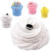 Furry Cloud Slime Kit – DIY Cotton Slime Set (Blue/White/Pink/Yellow), Stress Relief Squeeze Toy for Kids, Soft Colored Slime Clay