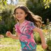 Girls V Neck Ruffle Sleeve Hawaiian Print Short Sleeve T Shirt Casual Blouse Lightweight Summer Top for Kids