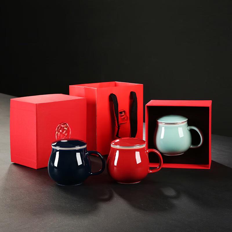 TLAKEHO Ceramic Tea Brewing Cup with Lid