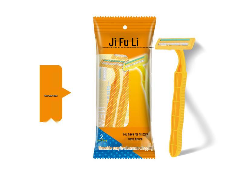 Two-Layer Disposable Hotel Razor: Clog-Free, Quick & Convenient for Business Trips