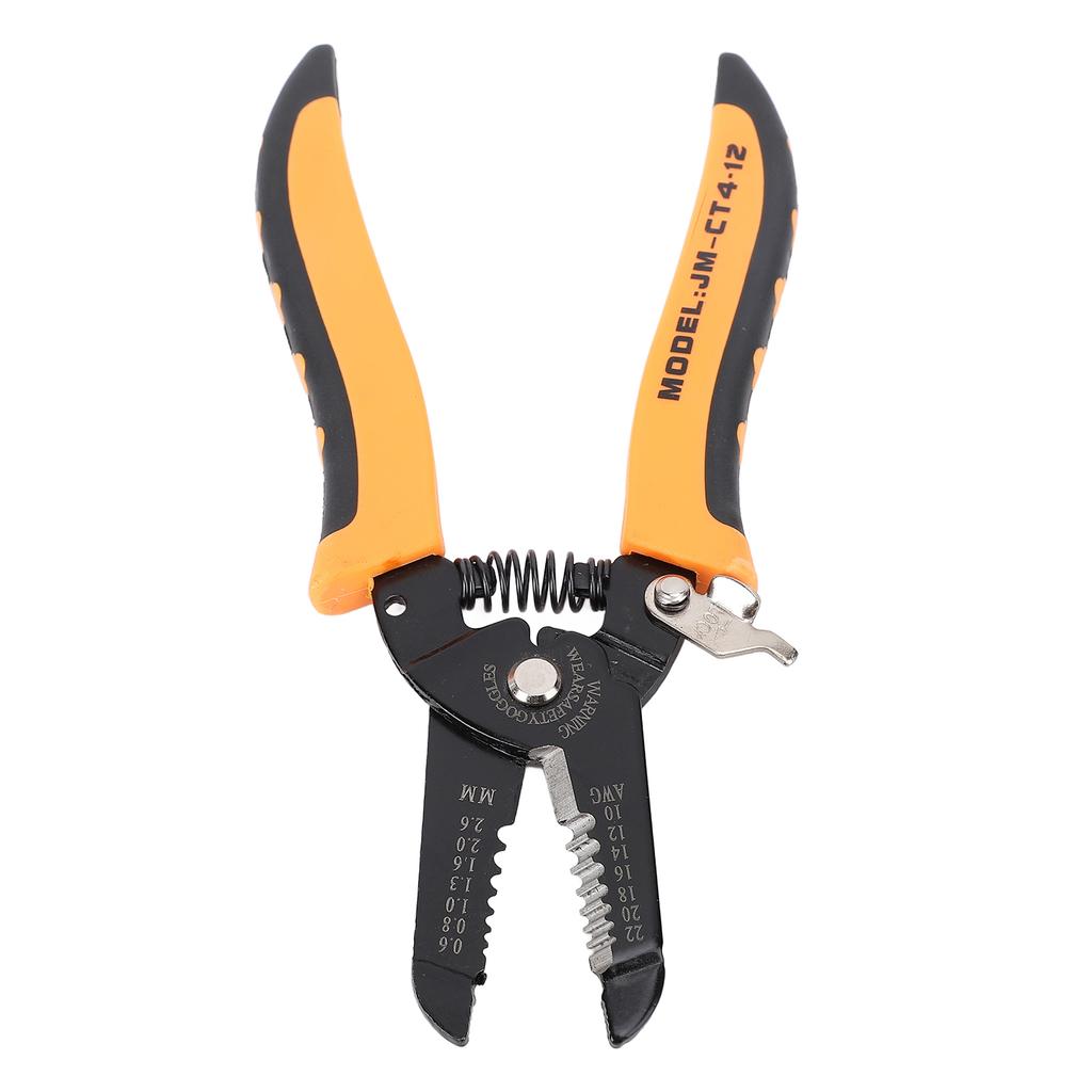 Abisolierzange Schneider Kohlenstoffstahl Multifunktionale Elektrokabelzange mit Sicherheitsverriegelung für 10 bis 22AWG Massivdrähte