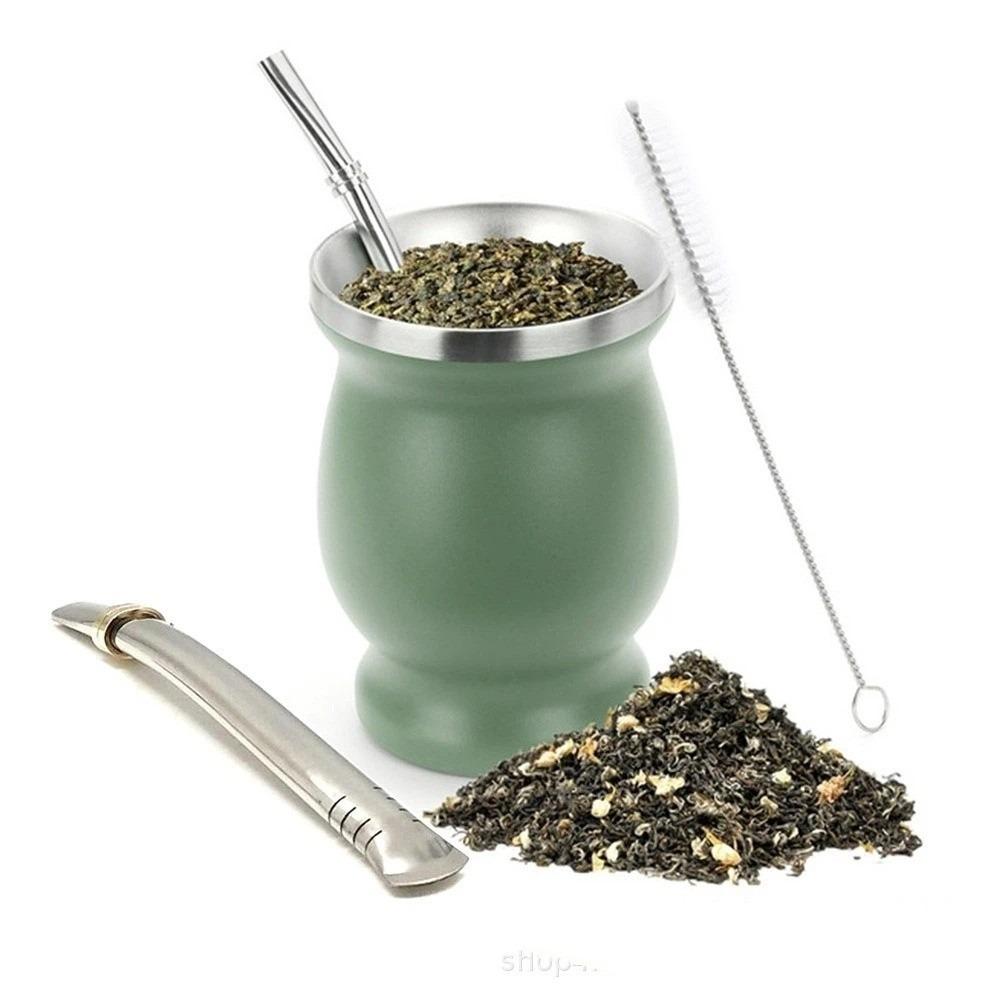 230 ML Yerba Mate Cup Double Wall Straw Cup Fashion Tea Cup Set  Coffee Drinking