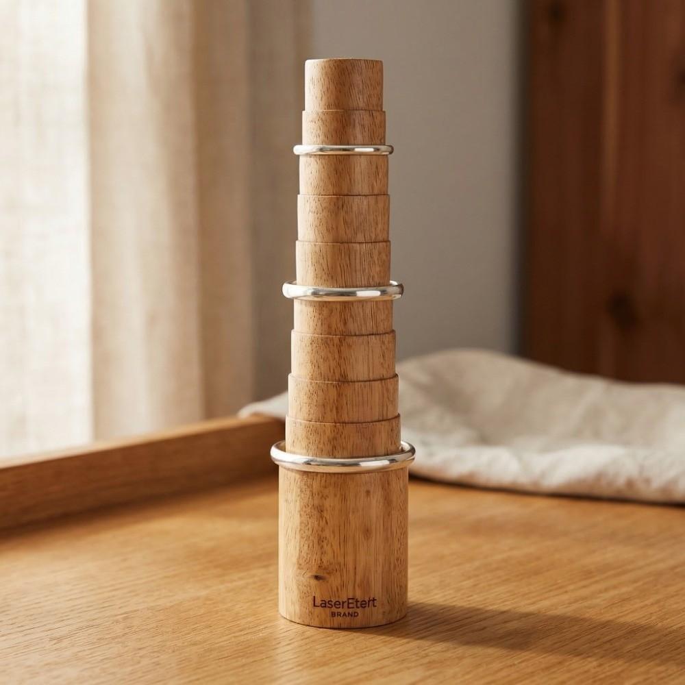 Round Shape Bracelet Mandrel Solid Wood Ring Stick Stable Resizing Tool  Silver Correction