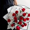 20pcs/pack Black And White Border Line Edge Matte Film Waterproof Wrapping Paper Florist  Packaging Materials Flower Wrapping Paper