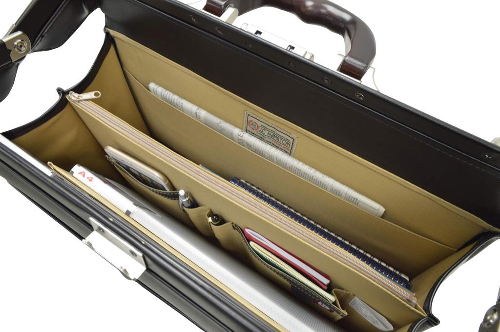 J.C. Hamilton 22307 Dulles Bag, Wooden Series, Lightweight, with Shoulder Strap and Shoulder Pad, Made In Japan