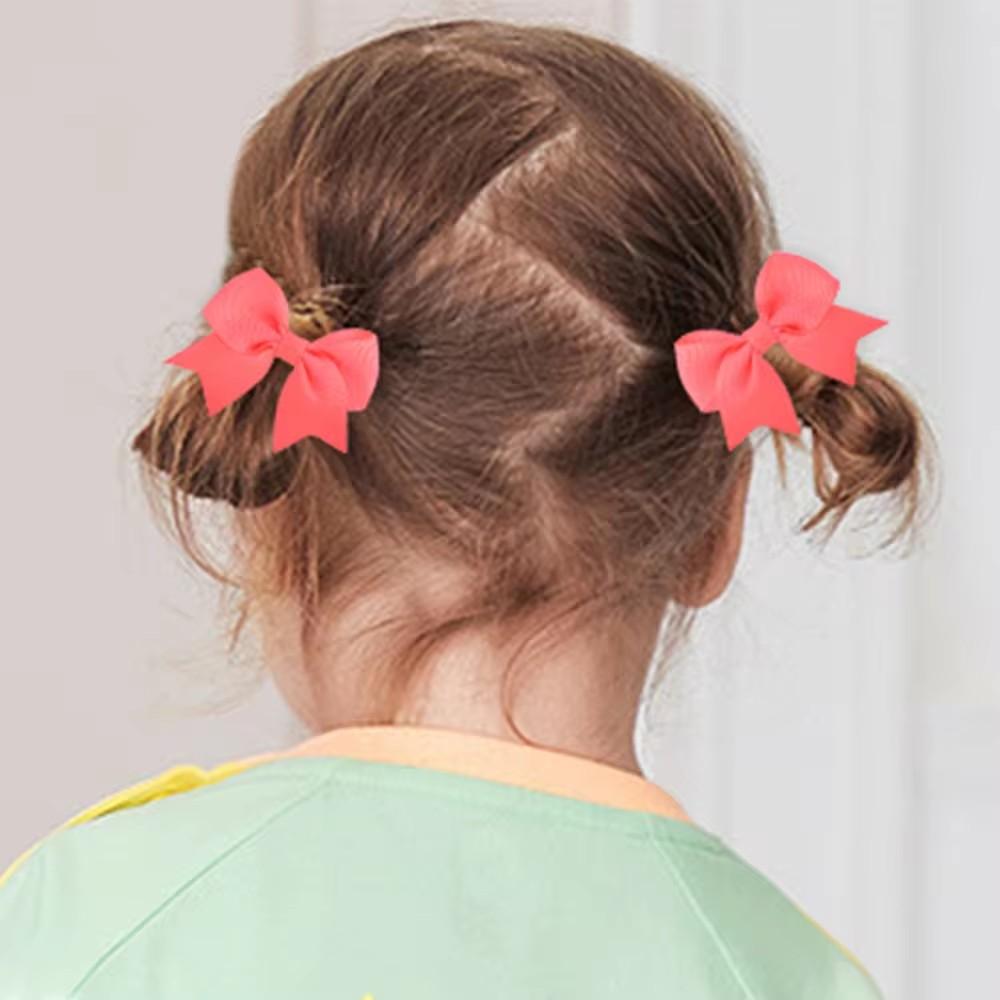10 Stück/Los Kinder Einfarbiges Band Baby Schleifen Haarspangen für Babymädchen Handgemachte Schleife Haarnadel MiNi Haarspangen Haarschmuck