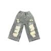 Kids' Fleece-Lined Wide-Leg Jeans